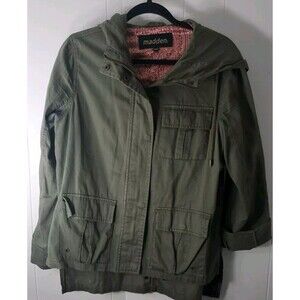 Madden NYC jacket women’s olive roll‎ tab sleeve Medium